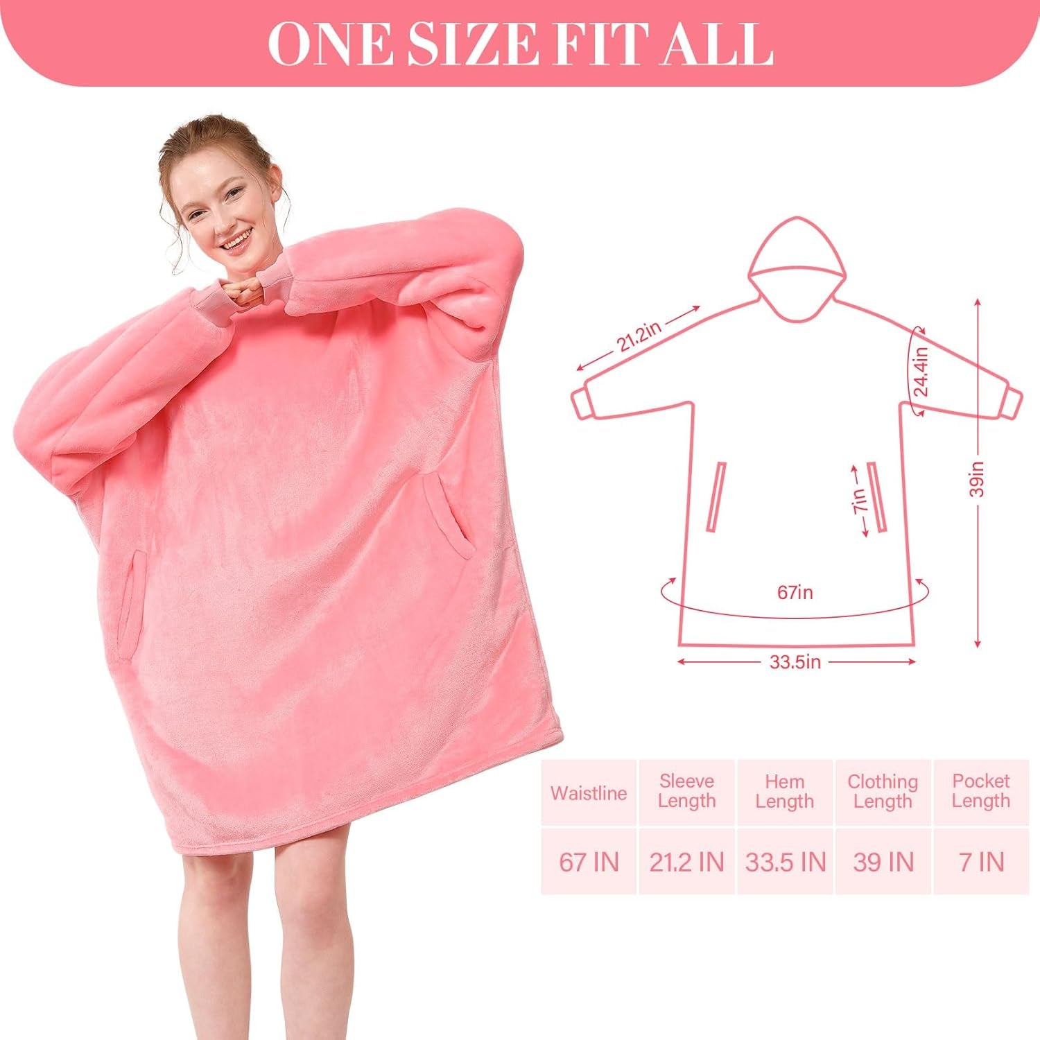 Blanket Hoodie,Oversized Wearable Sweatshirt,Gifts for Women
